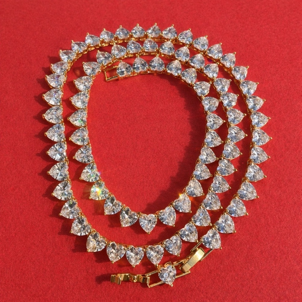 Tennis heart necklace